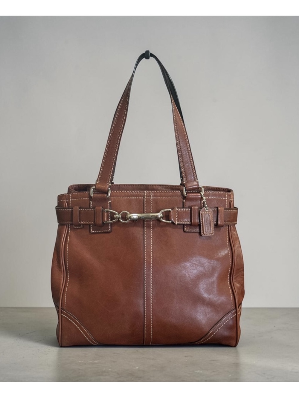 Coach Legacy Horsebit Tote Handbag Cognac Brown Glove Tanned Leather! EUC!